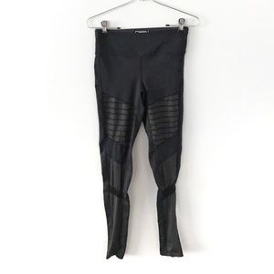Carbon38 Black Mesh Panel Leggings
